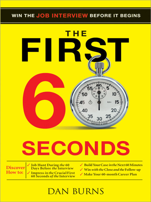 Title details for The First 60 Seconds by Daniel Burns - Available